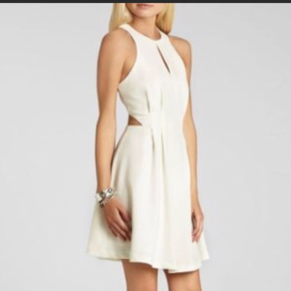 BCBG white cut out dress